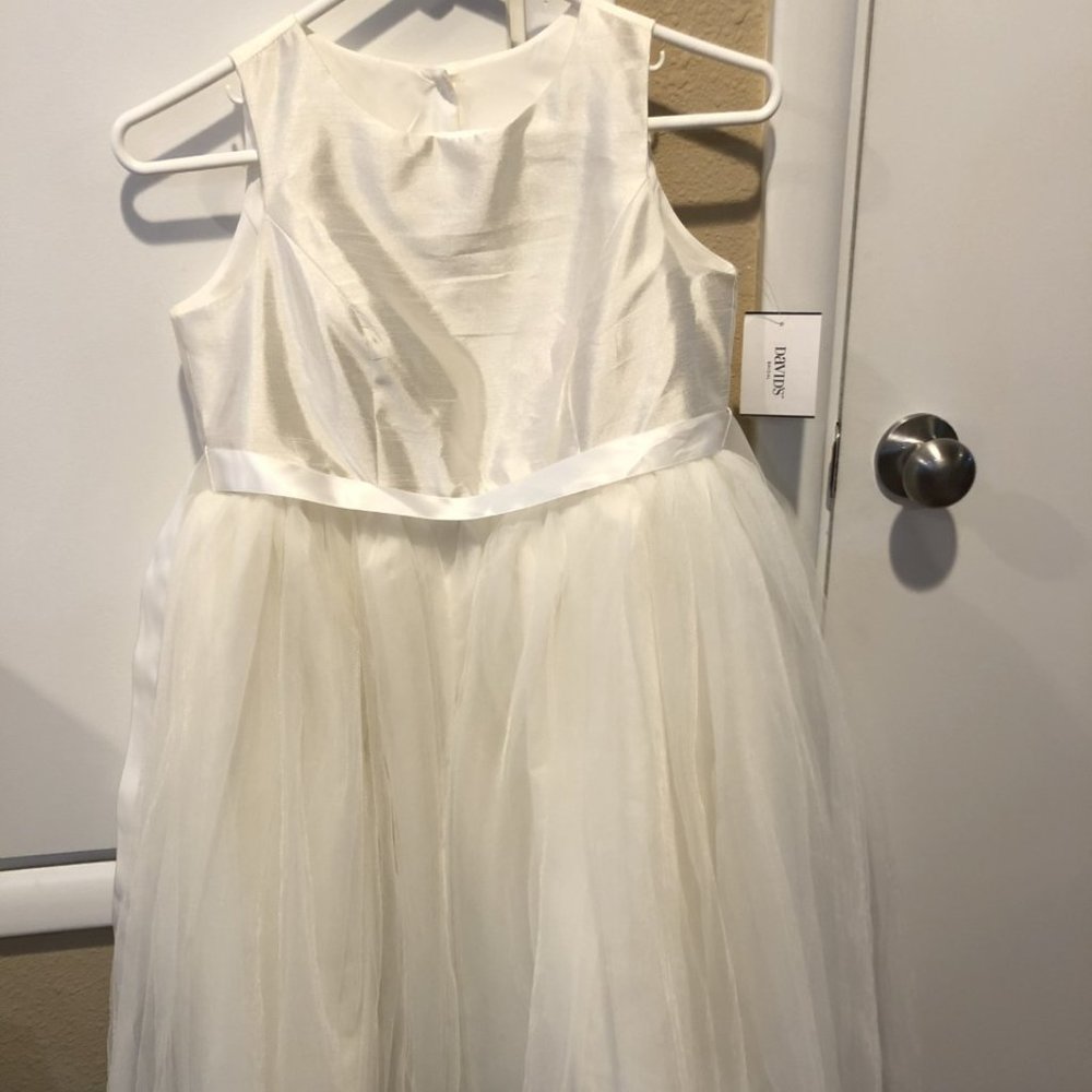 Davids Bridal Flower Girl Dress Tulle Ribbon Waist
